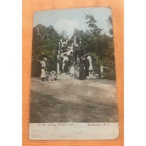 Postcard - At The Spring, Seneca Park Rochester NY Posted 1906
